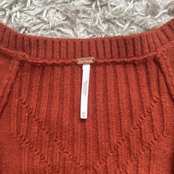 Free People 288654 Emmaline Mini Sweater Dress size M terra Cott - Picture 10 of 11